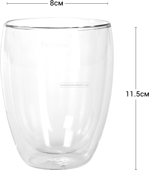 Набір із двох склянок Fissman 6446 ROMANO 300 мл в ассортименте