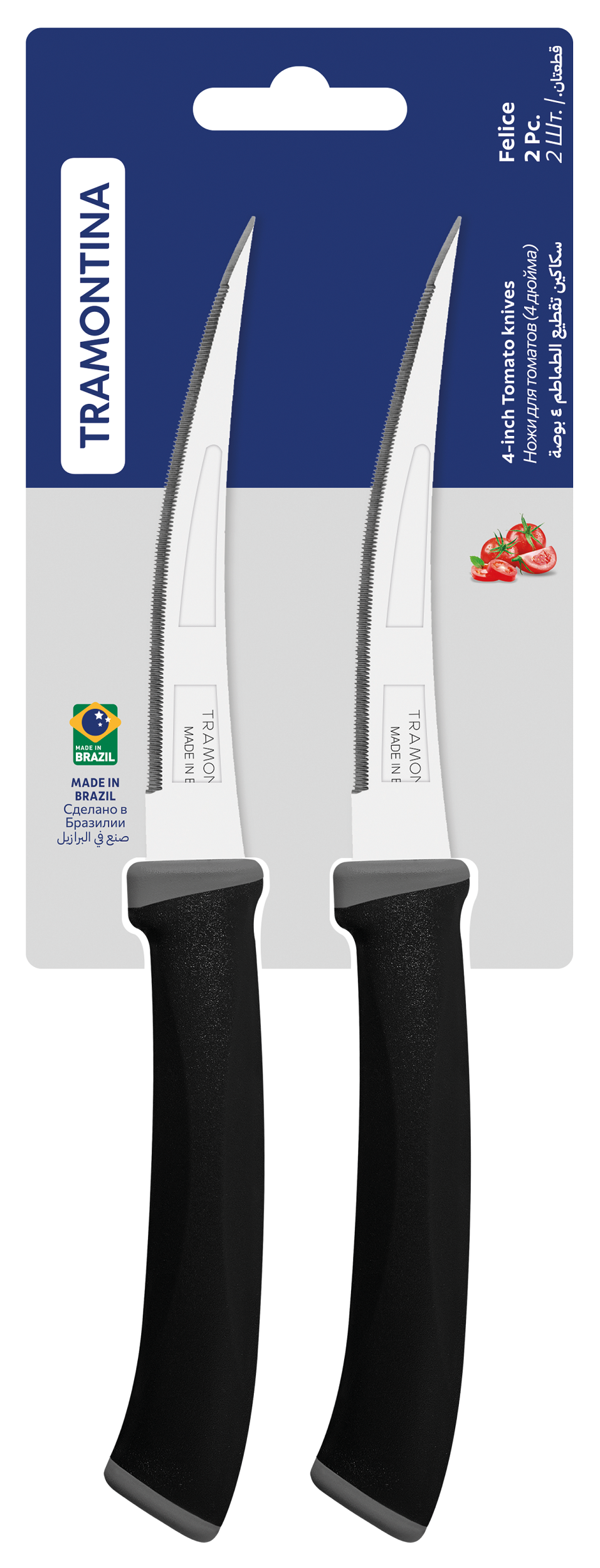 Набор ножей с зубчиками для помидоров TRAMONTINA 23495/204 FELICE, недорого