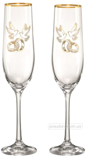 Набор бокалов для шампанского Bohemia b40729-K0508 Viola 190 мл