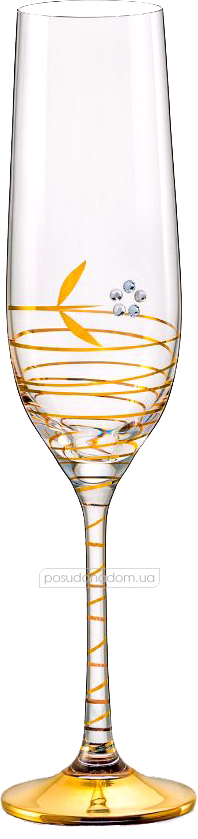 Набір бокалів для шампанського Bohemia b40729-M8573 Viola 190 мл
