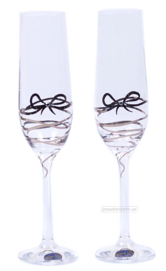 Набір бокалів для шампанського Bohemia b40729-M8579 Viola 190 мл
