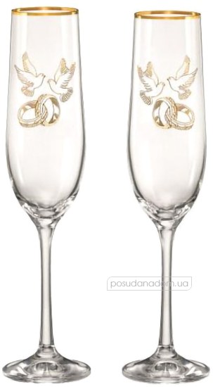 Набір бокалів для шампанського Bohemia b40729-Q7976 Viola 190 мл