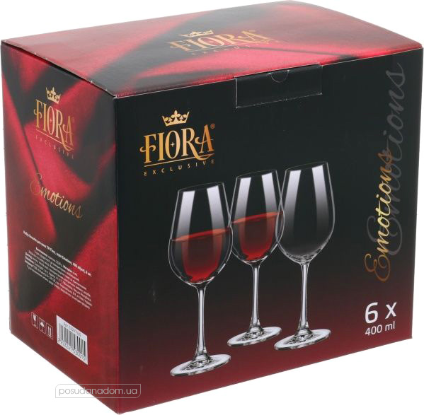 Набір келихів для вина Fiora 52241530 Emotions 400 мл