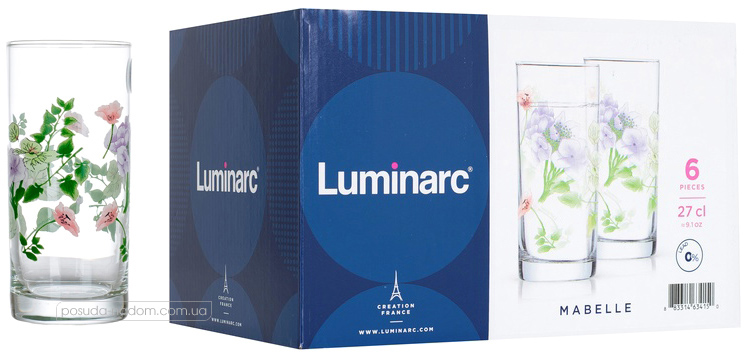 Набір склянок Luminarc N3566 AMSTERDAM MABELLE 270 мл