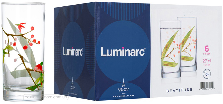 Набор стаканов Luminarc N3563 АMSTERDAM BEATITUDE 270 мл