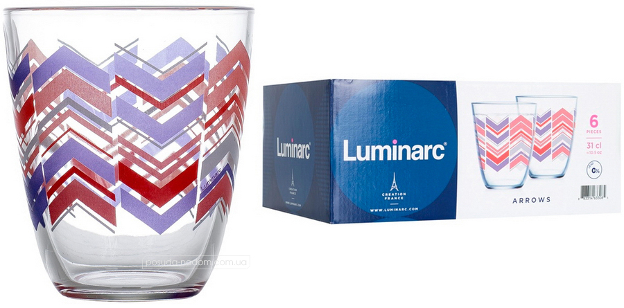 Набір склянок Luminarc N3465 NEO ARROWS 310 мл