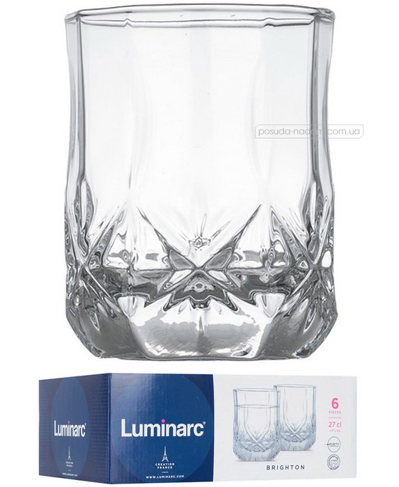 Набір склянок Luminarc N1285 BRIGHTON 270 мл