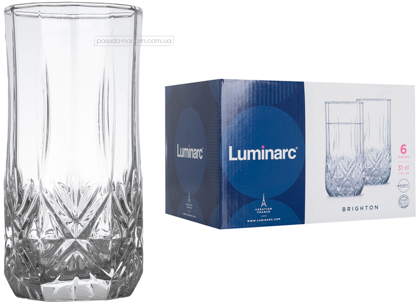 Набор стаканов Luminarc N1307 BRIGHTON 310 мл