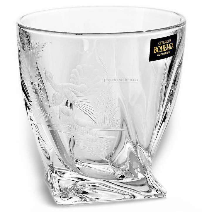 Набір склянок для віскі Bohemia 99999-75C76-923 Quadro 340 мл
