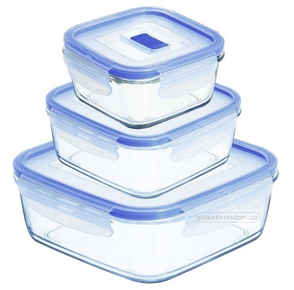 Набір контейнерів для зберігання Luminarc J5640 PURE BOX ACTIVE 1.3 л