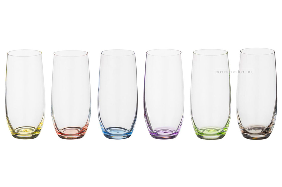 Набір високих склянок Bohemia 25180-D4662-350 Rainbow Club 350 мл
