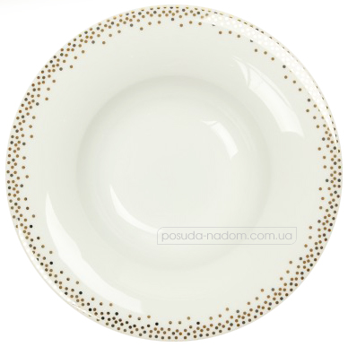 Набір супових тарілок DPL 20331 Miks Dots Gold 22.5 см