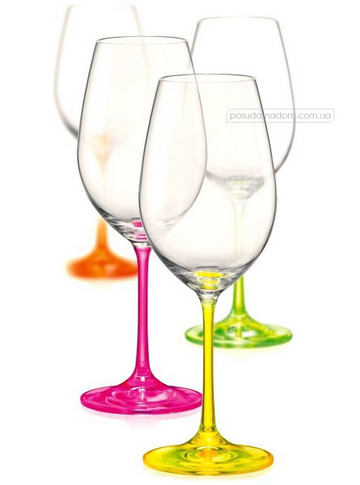 Набір бокалів для вина Bohemia 40729-D4892-350 Neon 350 мл
