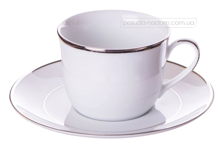 Чашка чайная с блюдцем DPL 20393 Metropolitan Platinum 220 мл