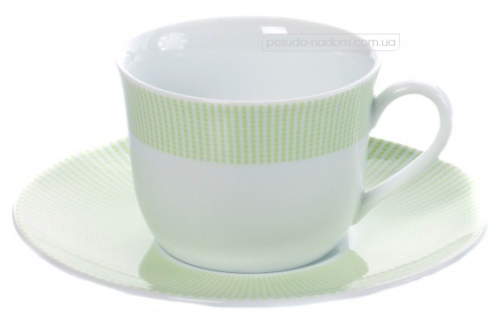 Чашка чайная с блюдцем DPL 21586 Smart Green 220 мл