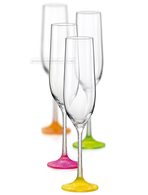 Набор бокалов для шампанского Bohemia 40729-D4896 Neon Frozen 190 190 мл