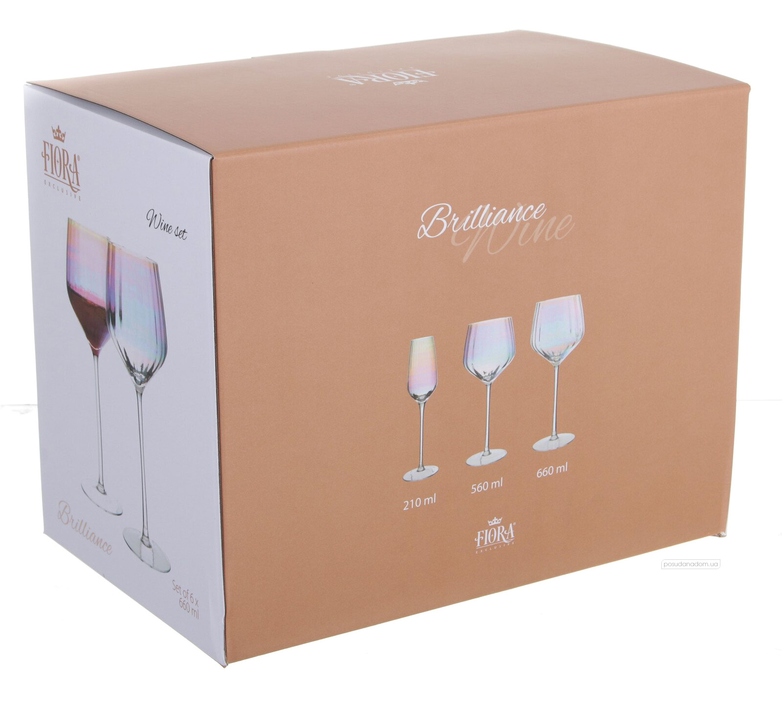 Набор бокалов для вина Fiora 52234508 Brilliance 660 мл