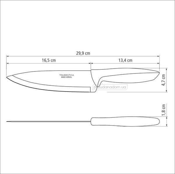 Нож Tramontina 23426/107 Plenus 17.5 см, цвет