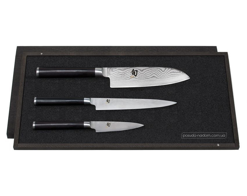 Набір ножів у дерев'яній коробці Kai DMS-300 SHUN SETS
