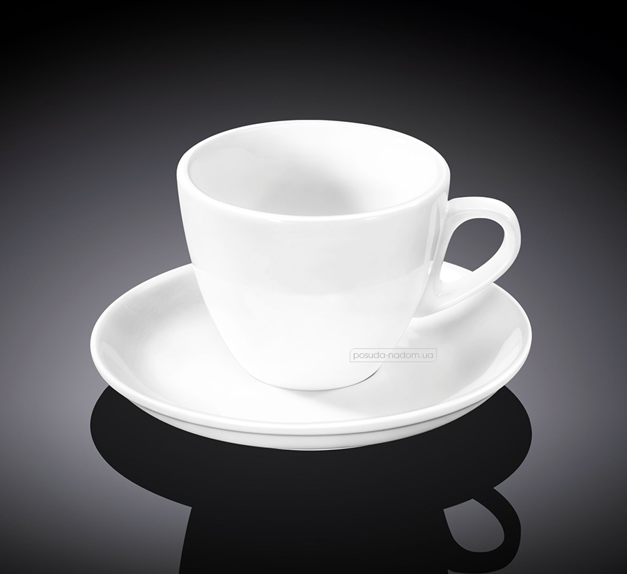 Чашка кавова з блюдцем Wilmax 993174 110 мл, каталог
