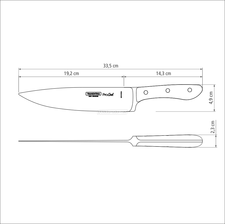 Нож Tramontina 24160/008 PROCHEF 20.3 см, недорого