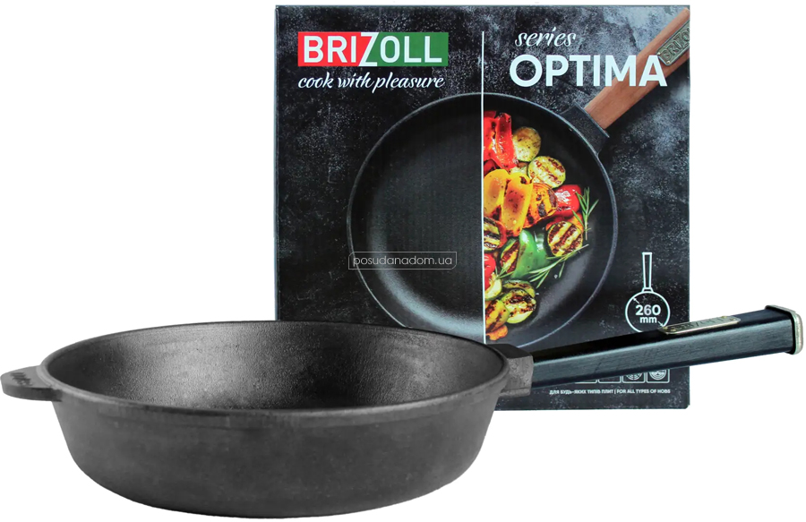 Сковорода Brizoll O2660-P1 Optima-Black 26 см, цвет