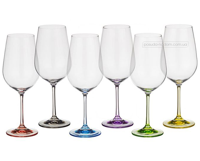 Набор бокалов для вина Bohemia 40729/D4641/550 Rainbow 550 мл