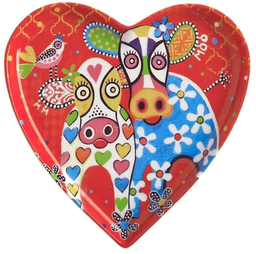 Тарелка десертная Maxwell & Williams DX0695 Happy Moo Day LOVE HEARTS 15.5 см
