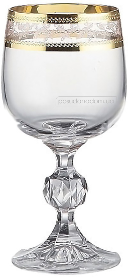 Набір бокалів для вина Bohemia 40149-43081-190 Claudia золото 190 мл