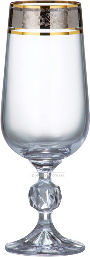 Набор бокалов для шампанского Bohemia 40149-43249-180 Claudia платина 180мл 180 мл
