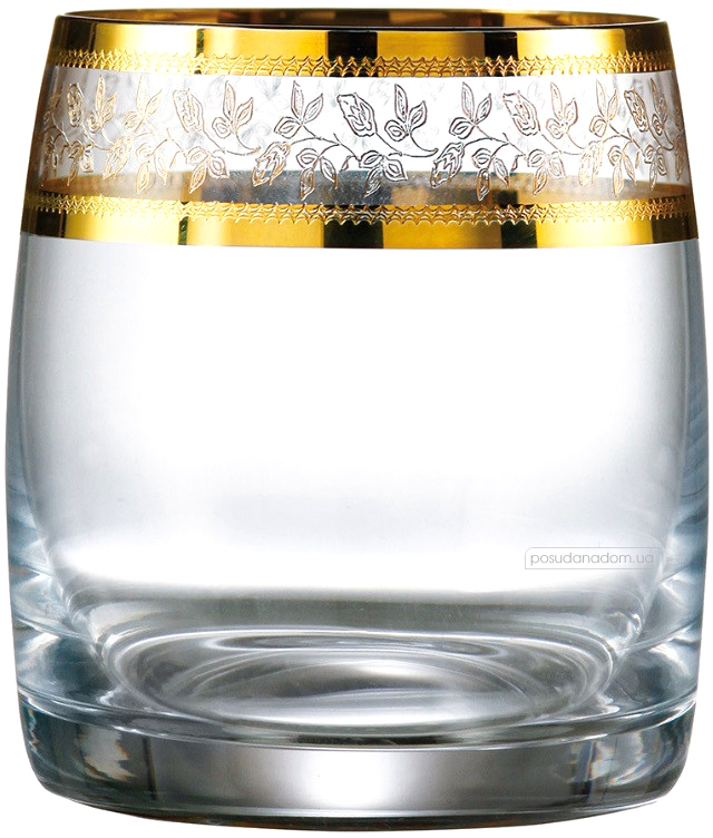 Набір склянок для віскі Bohemia 25015-43081-290 Ideal золото 290 мл