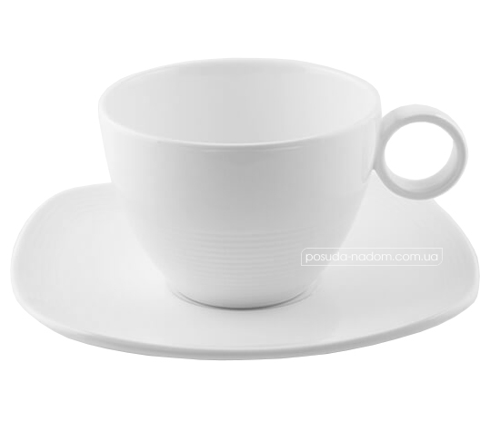 Чашка з блюдцем Maestro 10001-05/06 White Linen 200 мл