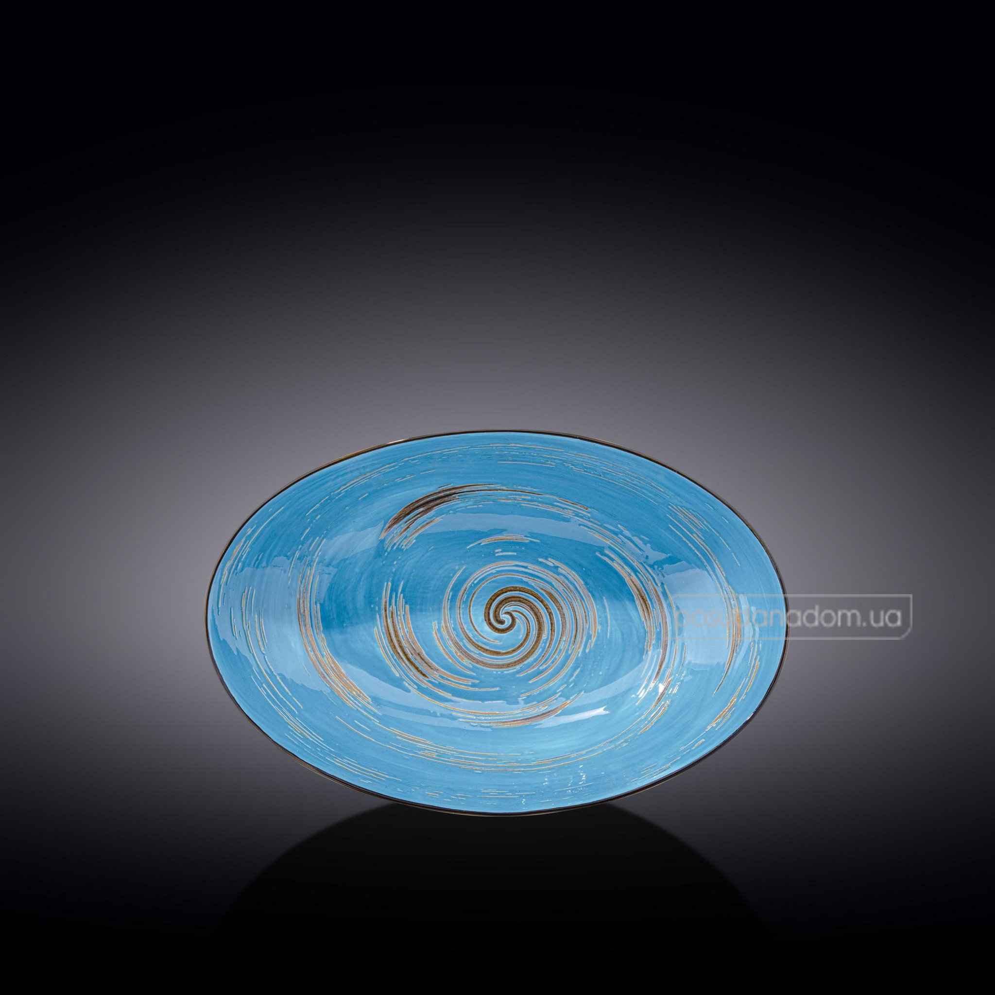 Блюдо Wilmax WL-669640/A Spiral Blue 16.5x25 см, каталог