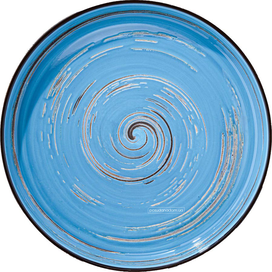 Тарілка обідня Wilmax WL-669619/A Spiral Blue 23 см