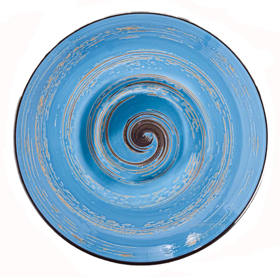 Тарілка супова Wilmax WL-669623/A Spiral Blue 22.5 см
