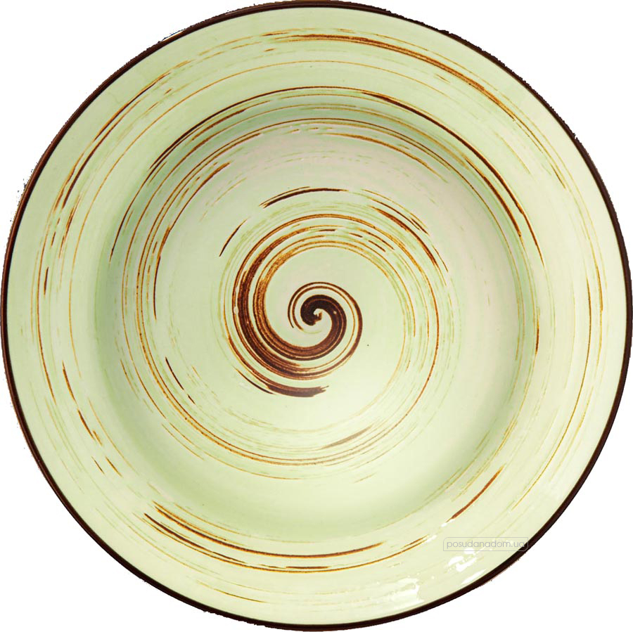 Тарілка супова Wilmax WL-669127/A Spiral Pistachio 25.5 см