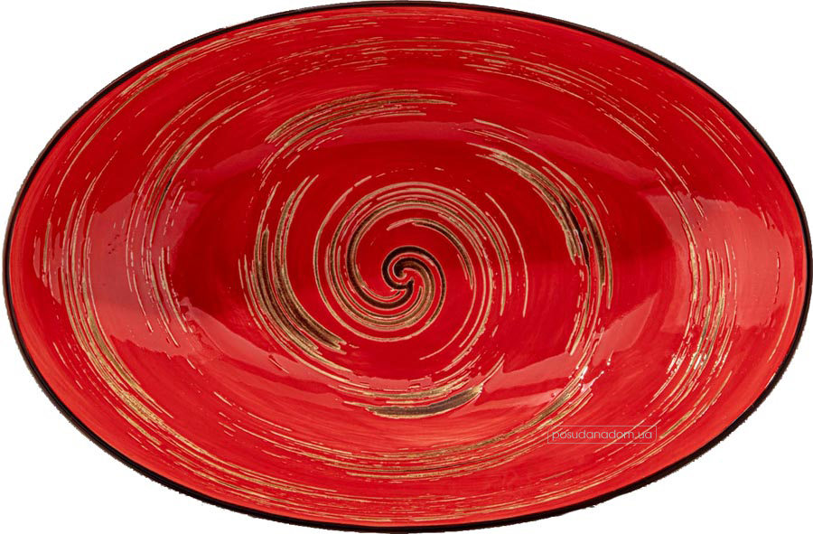 Блюдо Wilmax WL-669240/A Spiral Red 16.5x25 см