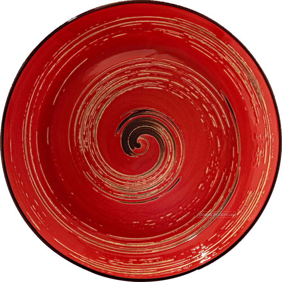 Тарелка суповая Wilmax WL-669227/A Spiral Red 25.5 см
