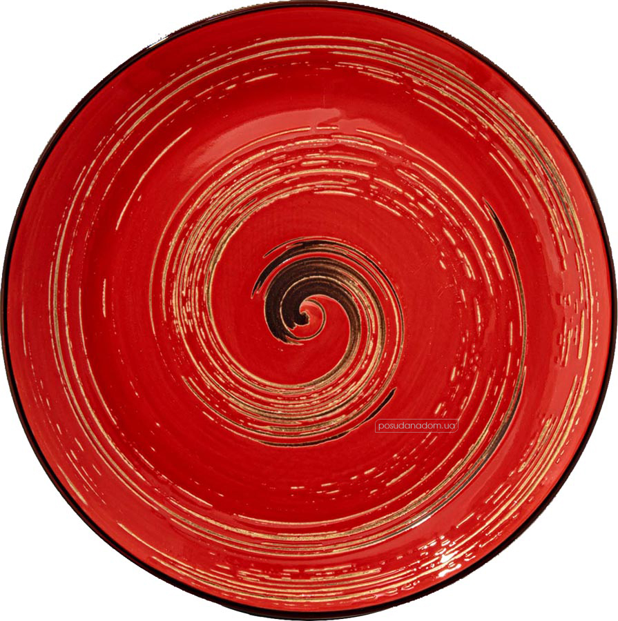 Тарілка десертна Wilmax WL-669212/A Spiral Red 20.5 см