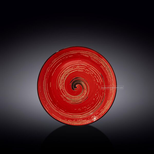 Тарілка десертна Wilmax WL-669212/A Spiral Red 20.5 см, недорого