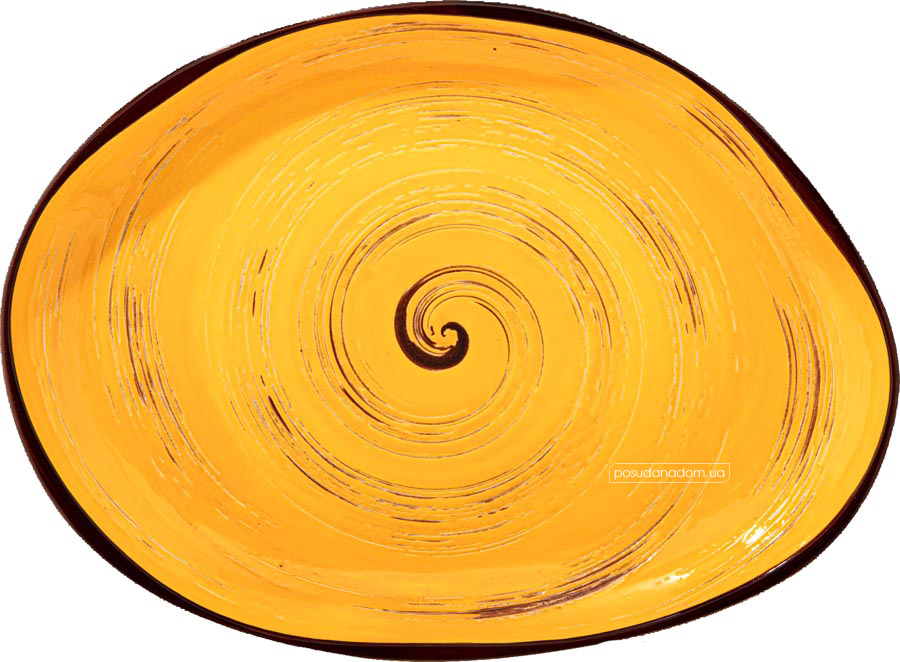 Блюдо Wilmax WL-669442/A Spiral Yellow 24.5x33 см