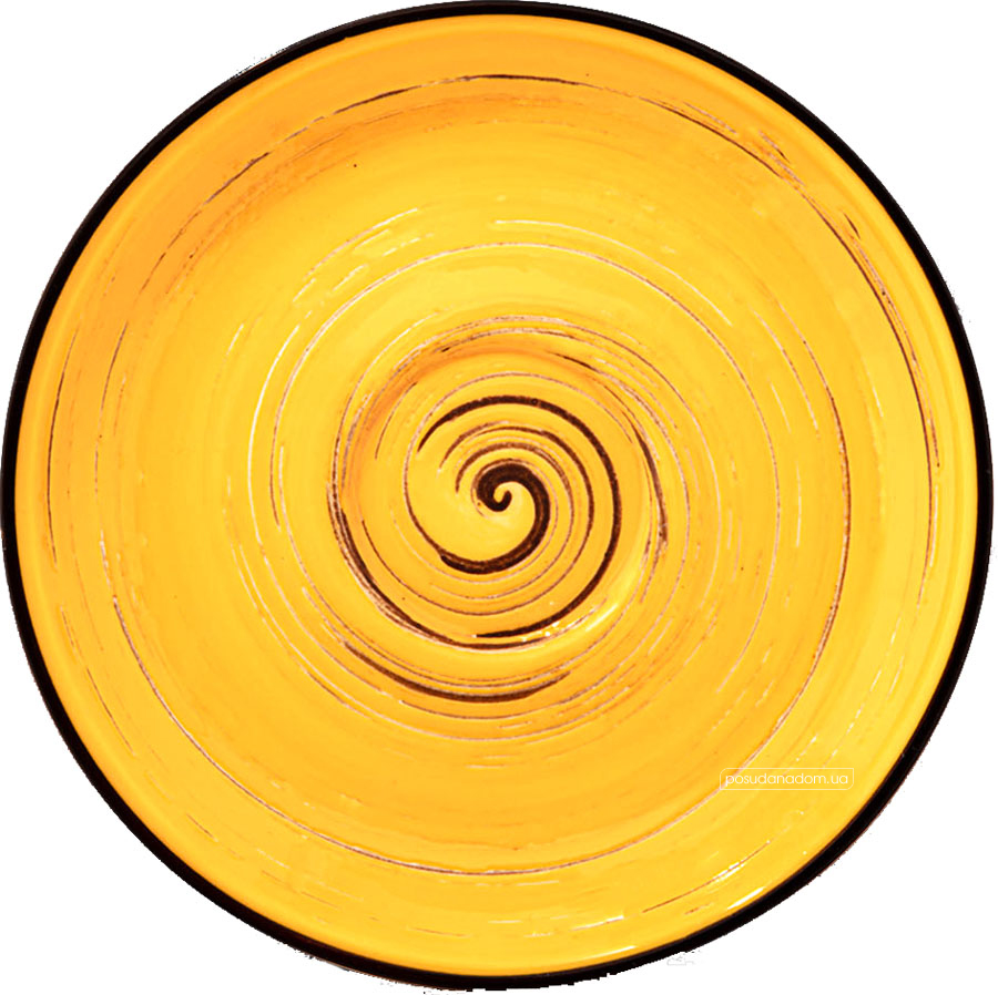 Блюдце Wilmax WL-669434/B Spiral Yellow