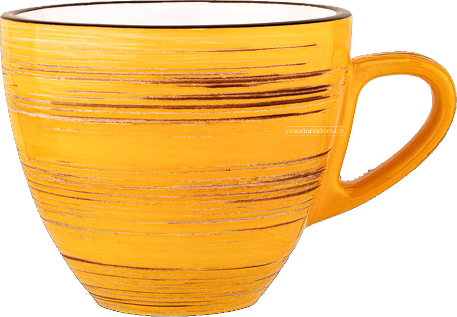 Чашка для капучіно Wilmax WL-669435/A Spiral Yellow 190 мл