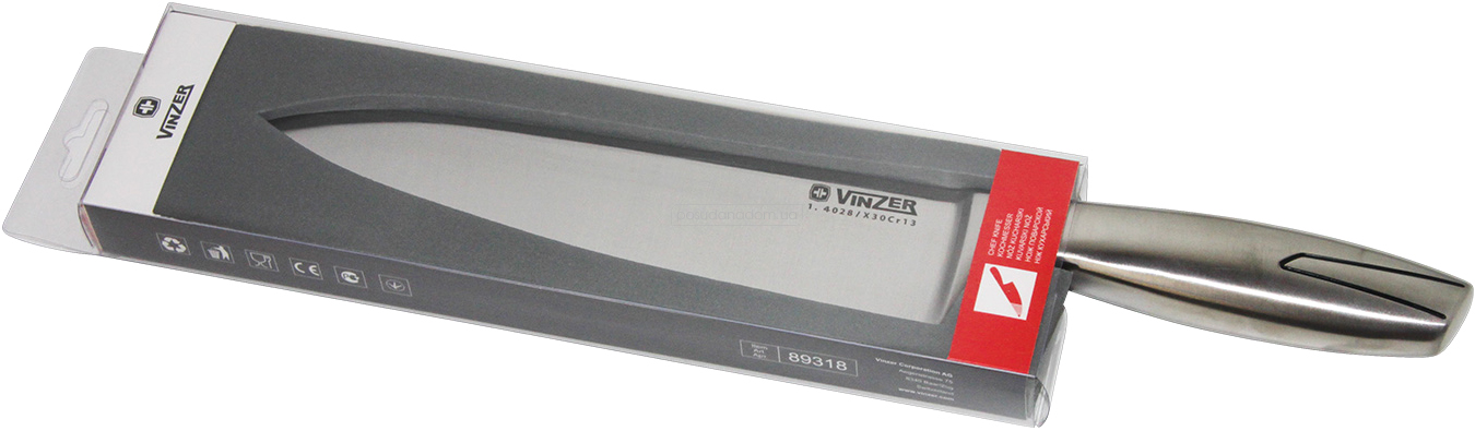 Нож поварской Vinzer 89318 20 см, цвет
