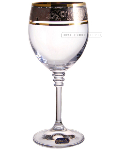 Набір бокалів для вина Bohemia 40346-43249-240 Olivia GOLD 240 мл