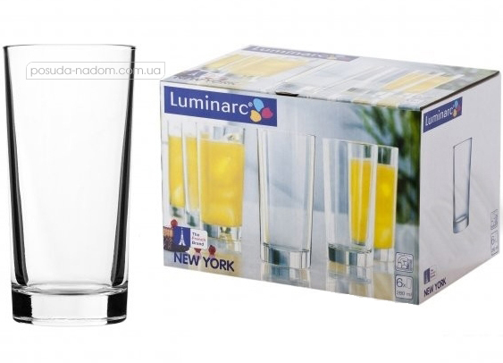 Набір високих склянок Luminarc H5066 New York 280 мл
