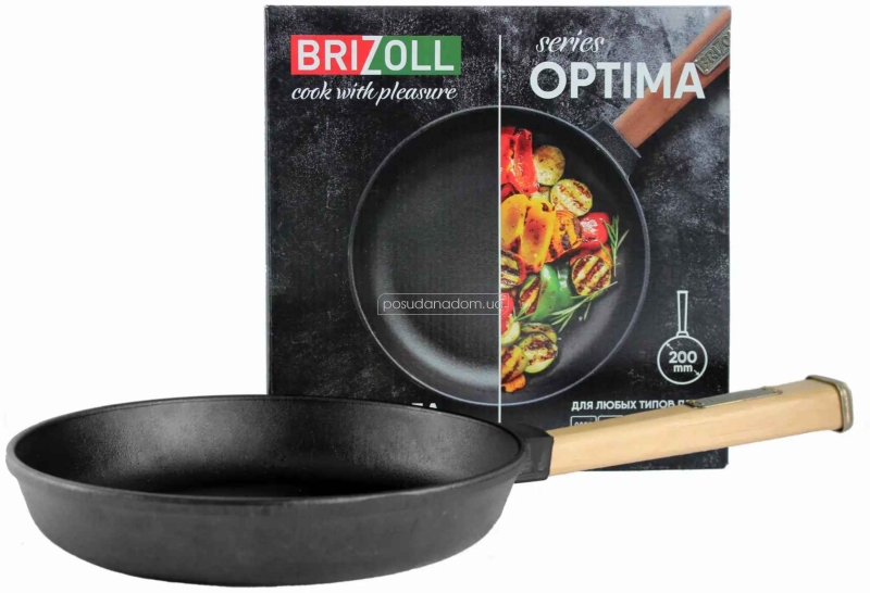 Сковорода brizoll O2240-P optima 20 см, недорого