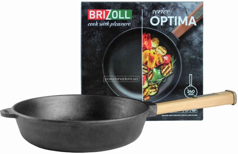 Сковорода brizoll O2640-P optima 26 см, цвет