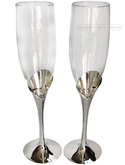 Набор бокалов для шампанского Lessner 99103 Silver 200 мл