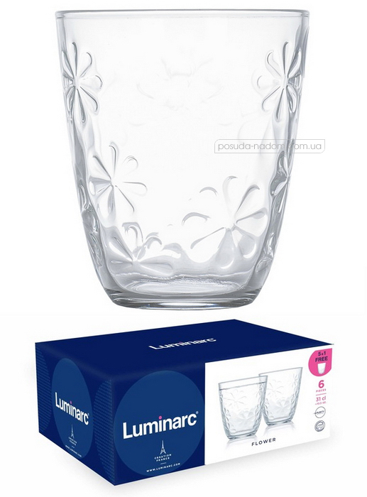 Набір склянок Luminarc N5701 NEO FLOWER 310 мл